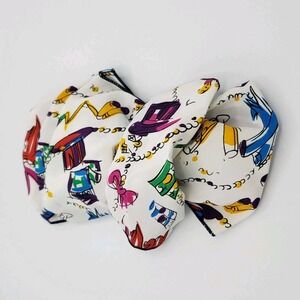 Vintage 1990's Revlon Novelty Print Fashion Large Bow Hair Barrette